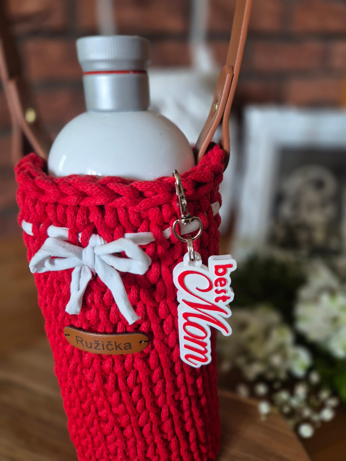 Ružička Handsfree Wine — personalizované srdce s menom